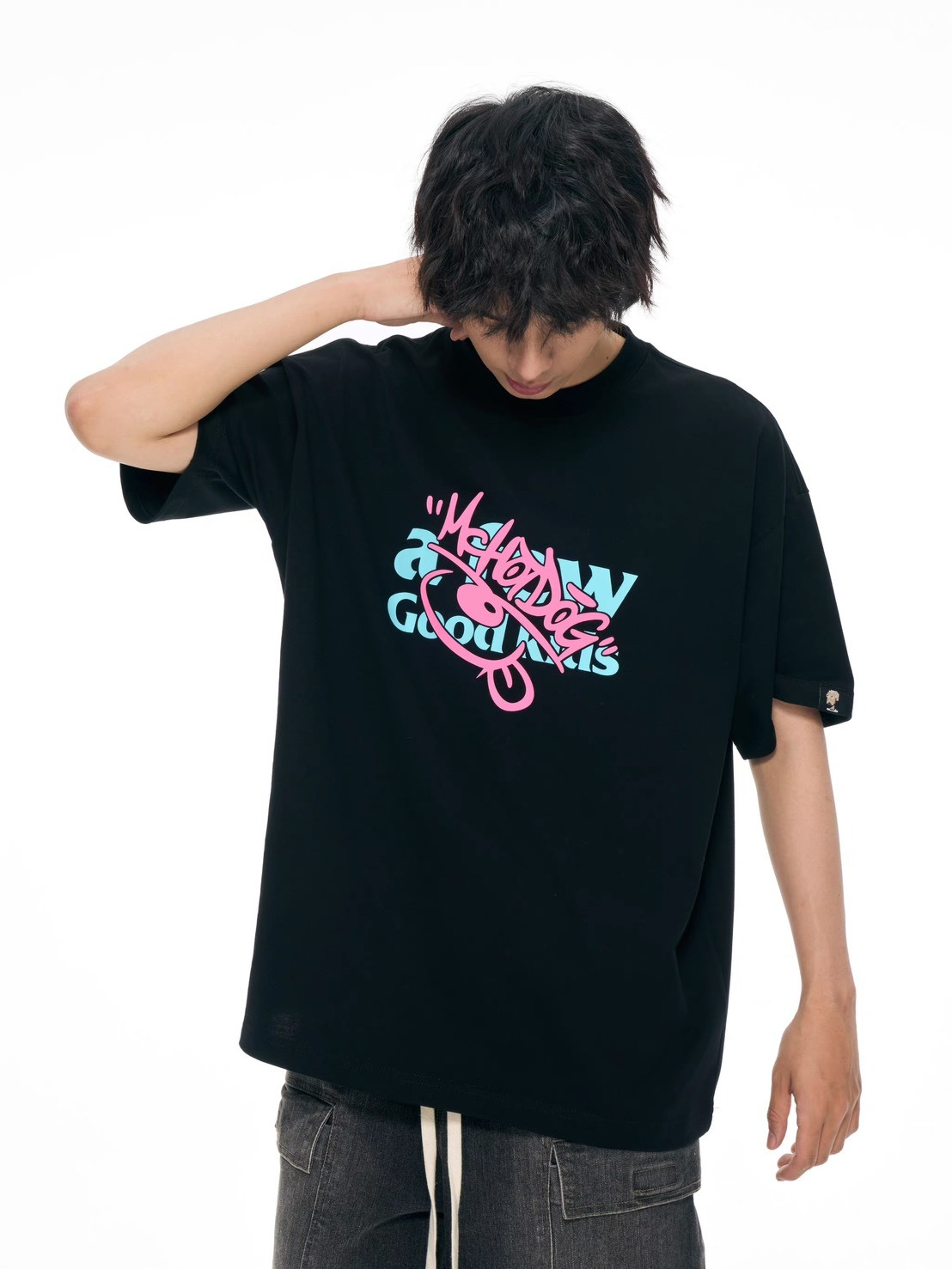 AFGK x MC Hotdog聯名 街頭噴漆撞色塗鴉Logo 短袖 T A FEW GOOD KIDS