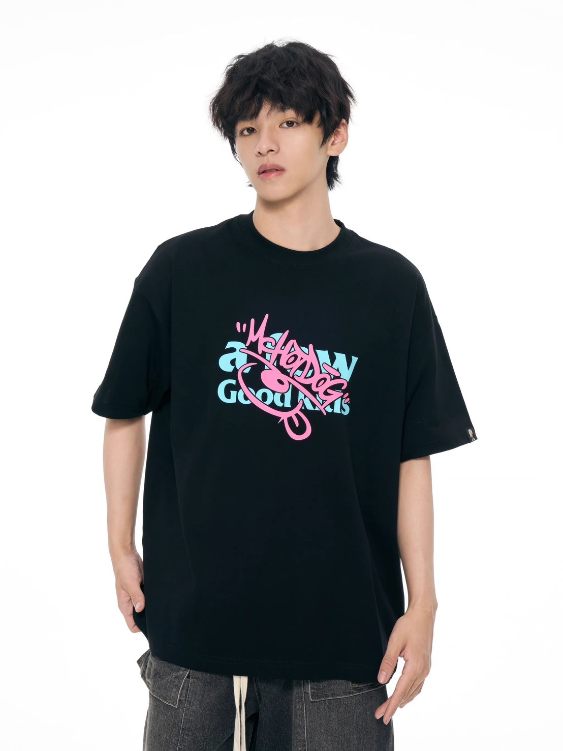 AFGK x MC Hotdog聯名 街頭噴漆撞色塗鴉Logo 短袖 T A FEW GOOD KIDS