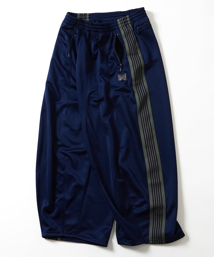 2025SS FREAK'S STORE x NEEDLES H.D. Track Pant Poly Smooth 寬版 五線 蝴蝶 運動 長褲 5色 現貨