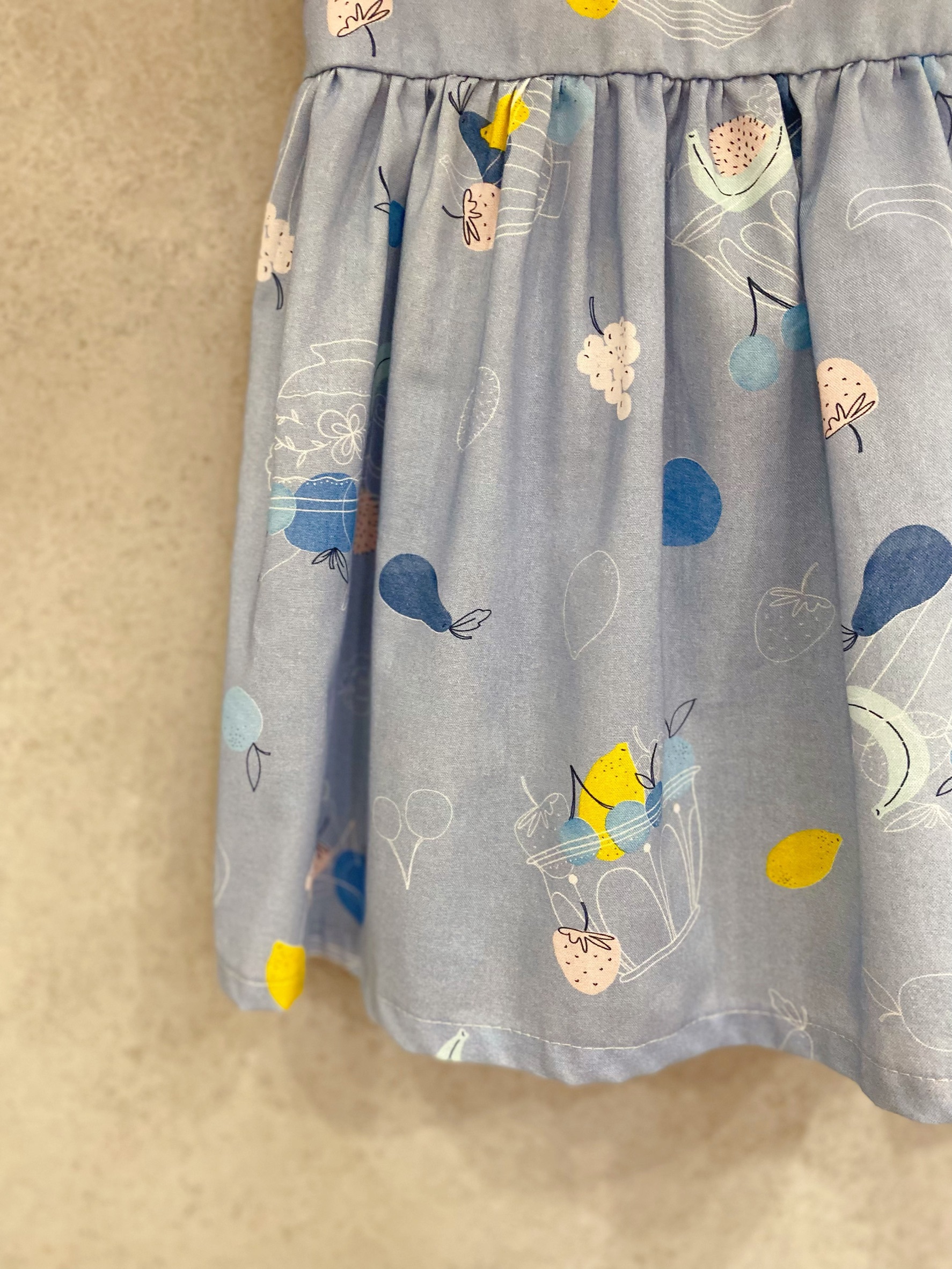 藍聖代 背蝴蝶結洋裝(120)