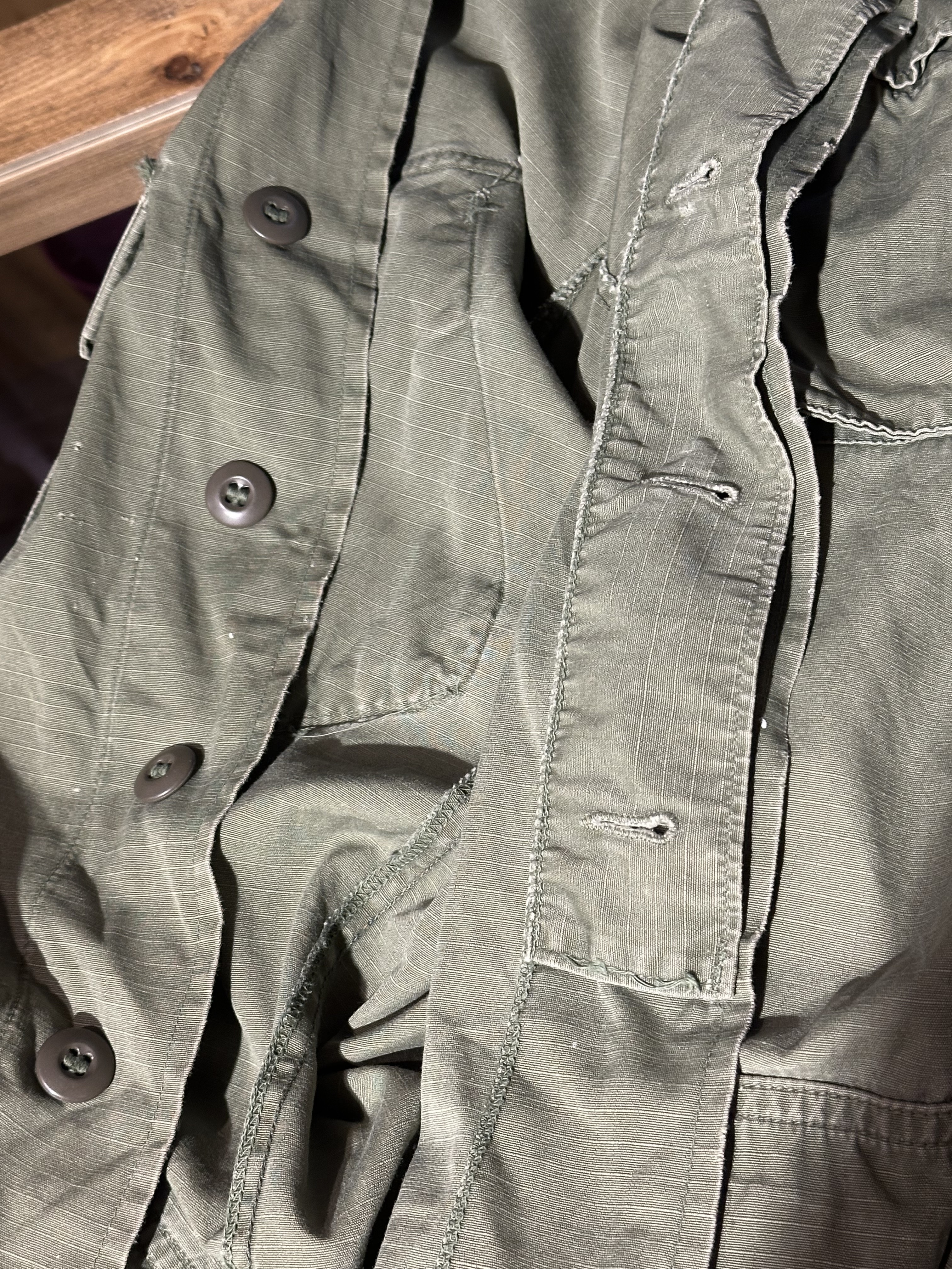 70’s US ARMY JUNGLE FATIGVE JACKET(Missing Tag)5TH Ripstop(小汙漬)