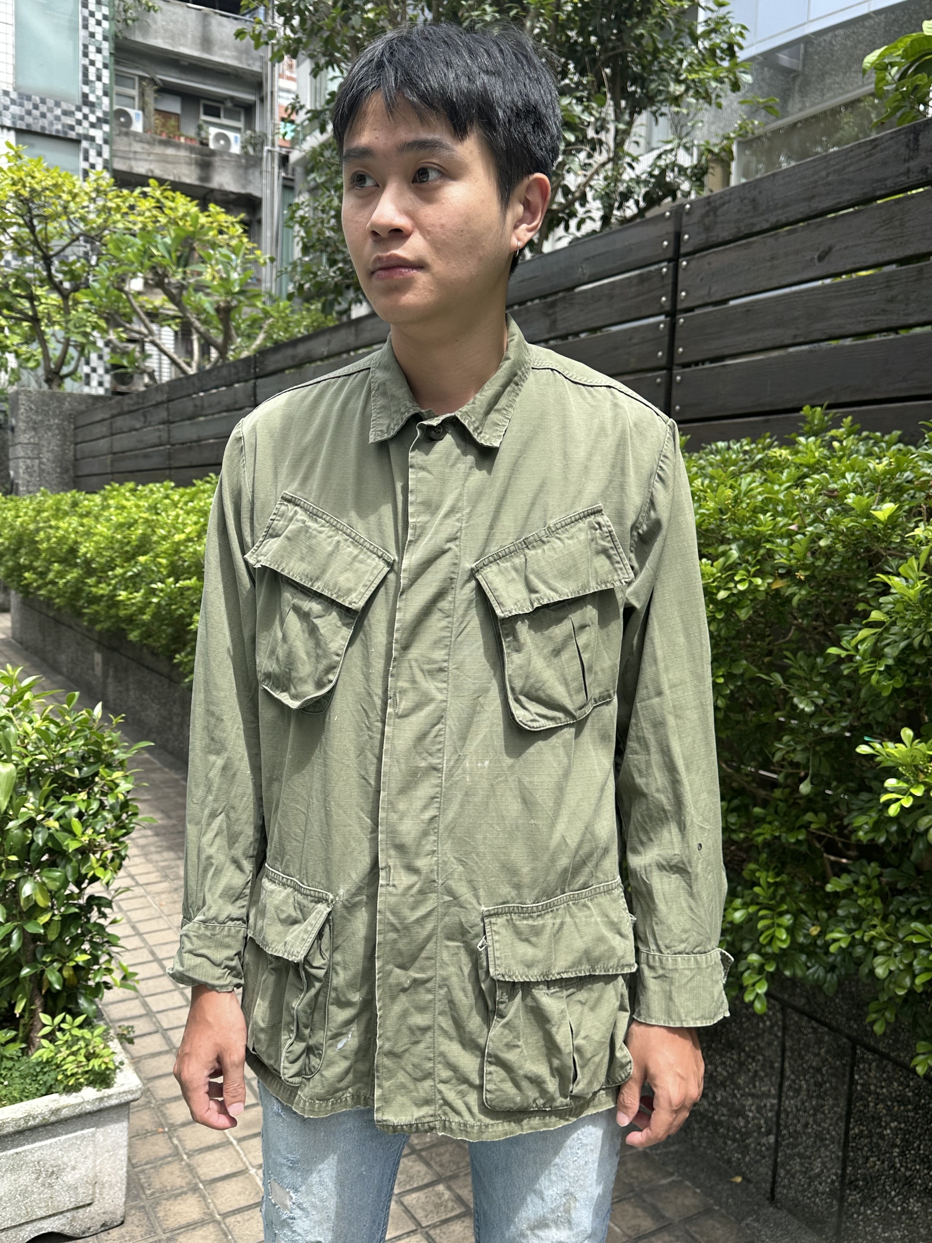 70’s US ARMY JUNGLE FATIGVE JACKET(Missing Tag)5TH Ripstop(小汙漬)
