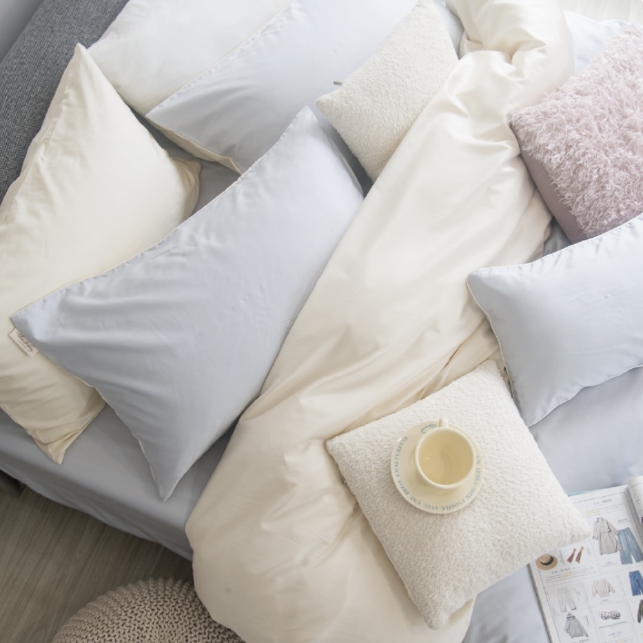 超細旦天絲棉兩用被  |  冰川藍 x 香草黃