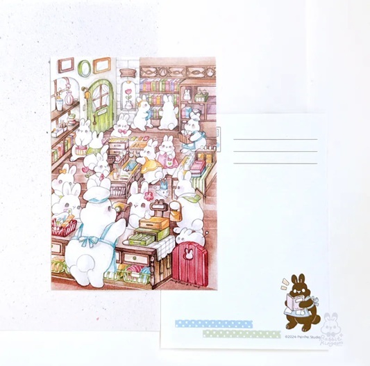 Pei+Pei．飛兔書店 小兔國明信片