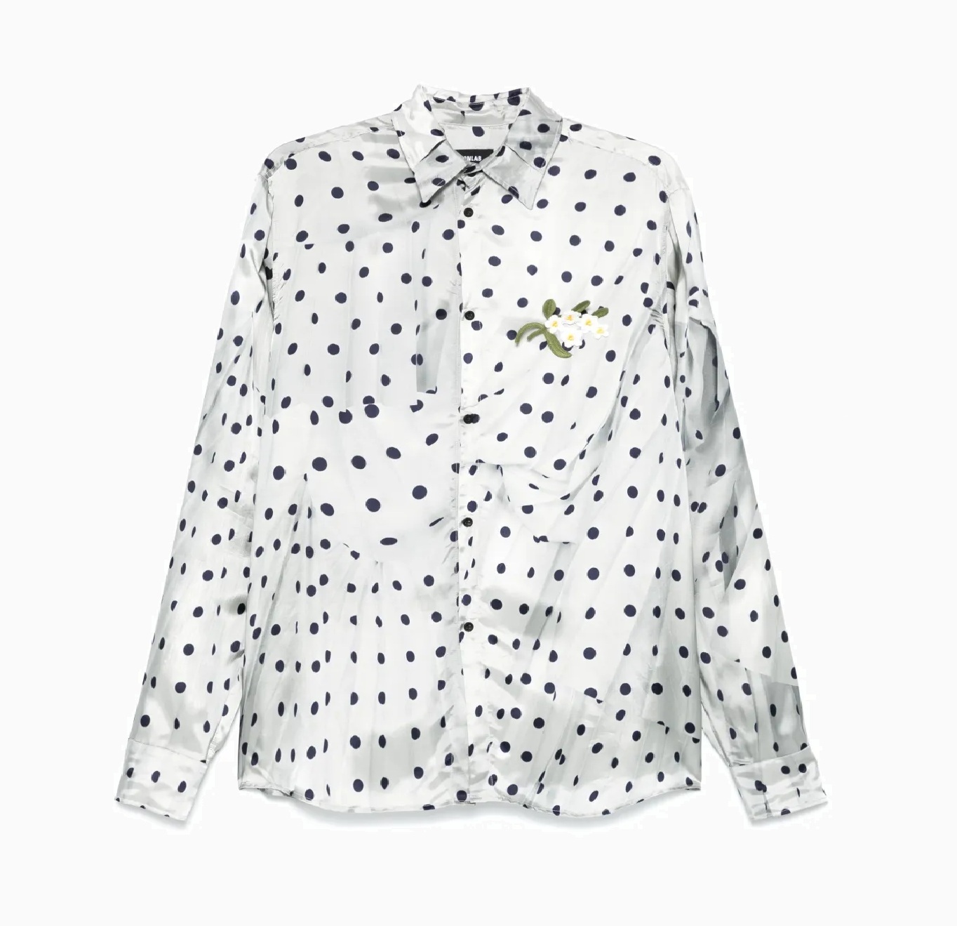 EGONLAB POLKA DOT FLOWER SHIRT L/S - WHITE PRE ORDER ITEM (預訂中)