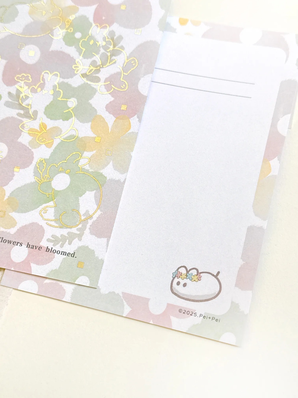 Pei+Pei．花都開好了 燙銀明信片