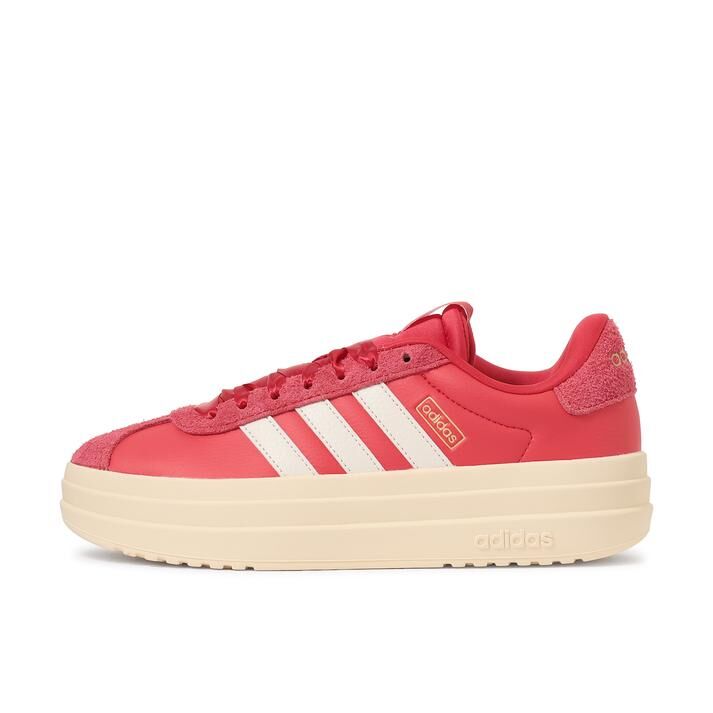 Adidas VL Court Bold 日本新款 復古紅 紅色 緞帶鞋帶 結構 增高 厚底鞋 JQ5628