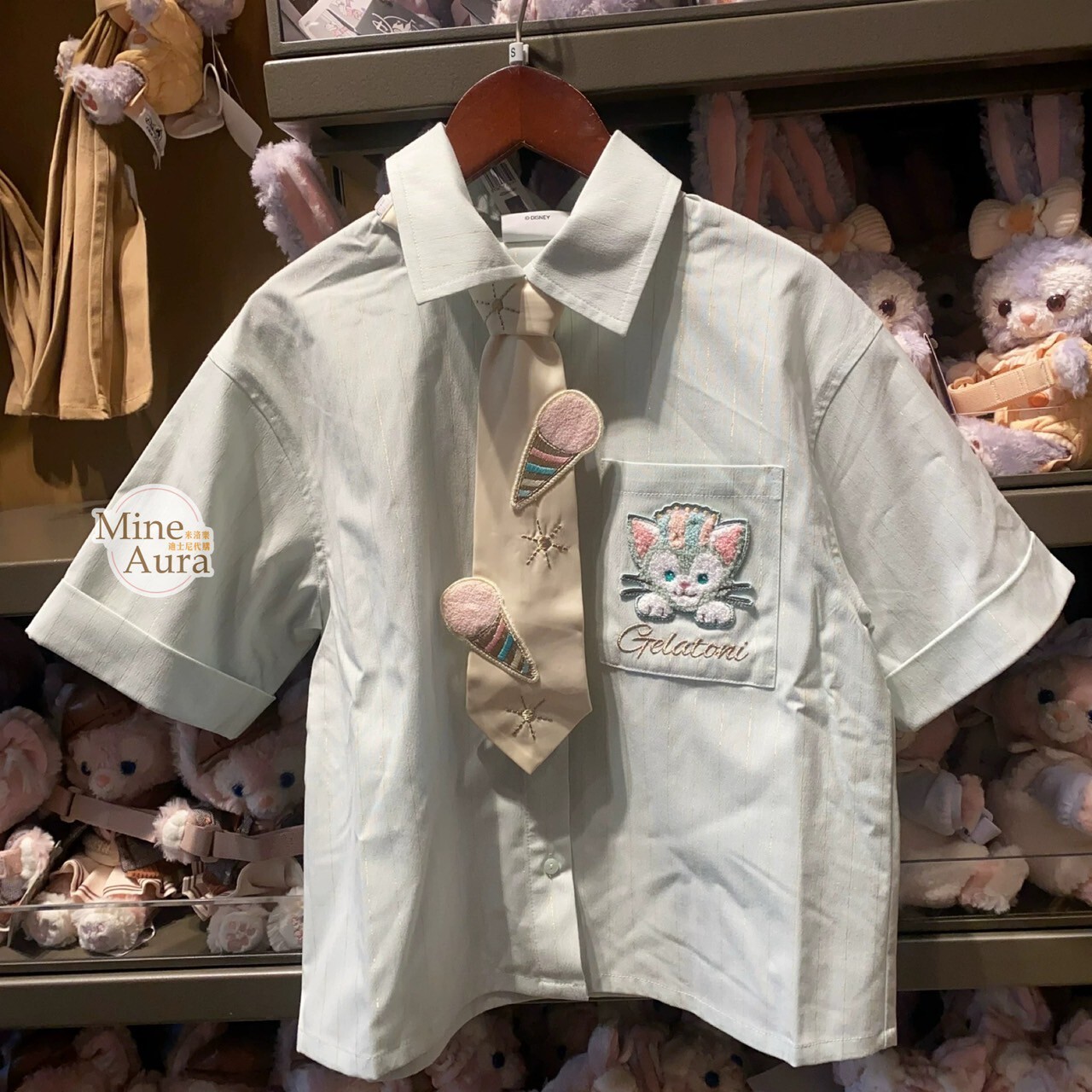 夢幻慶典系列 傑拉托尼 畫家貓 Gelatoni 襯衫 上衣 -上海迪士尼樂園
