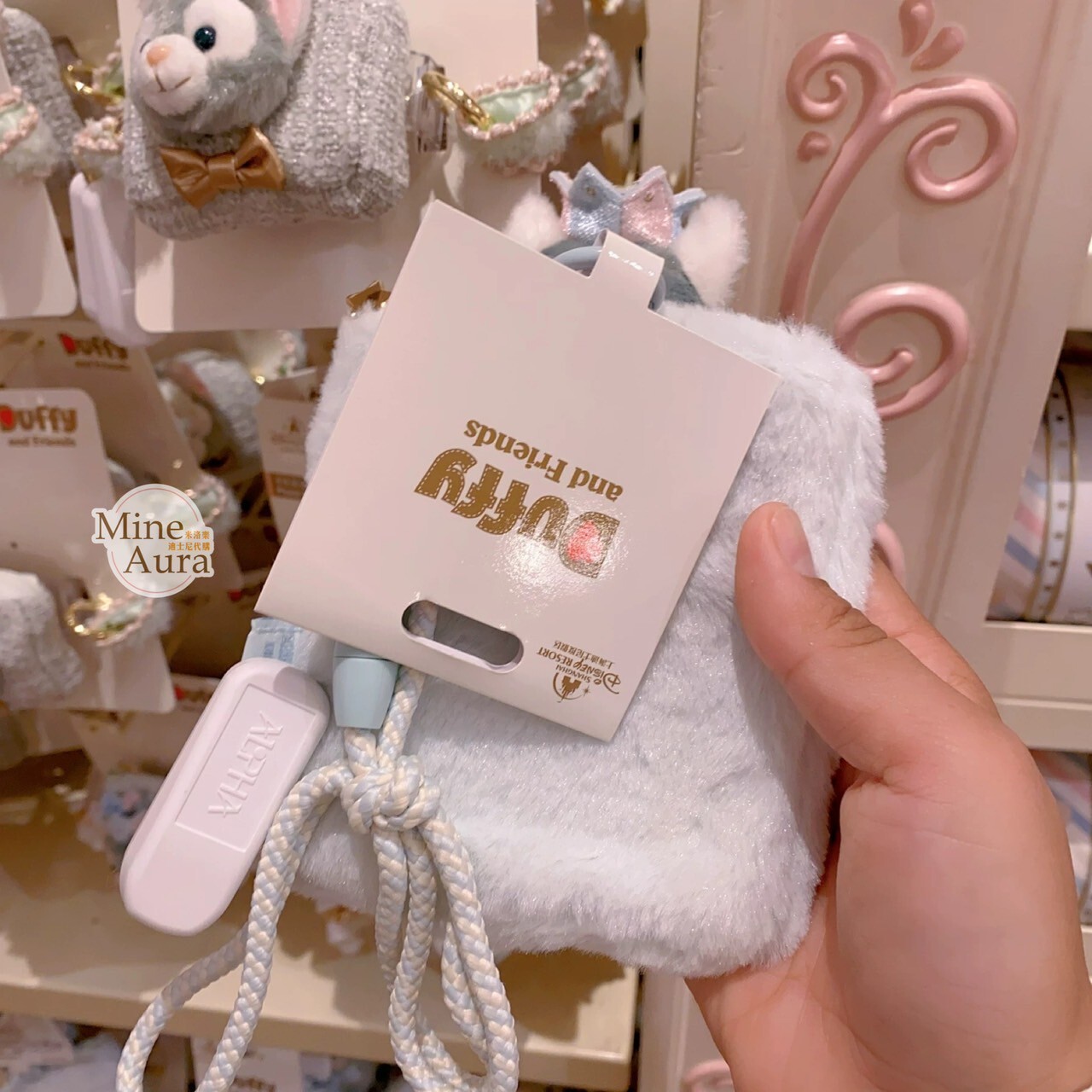 夢幻慶典系列 傑拉托尼 畫家貓 Gelatoni 絨毛大頭 造型 掛繩 票卡夾 票卡包 -上海迪士尼樂園