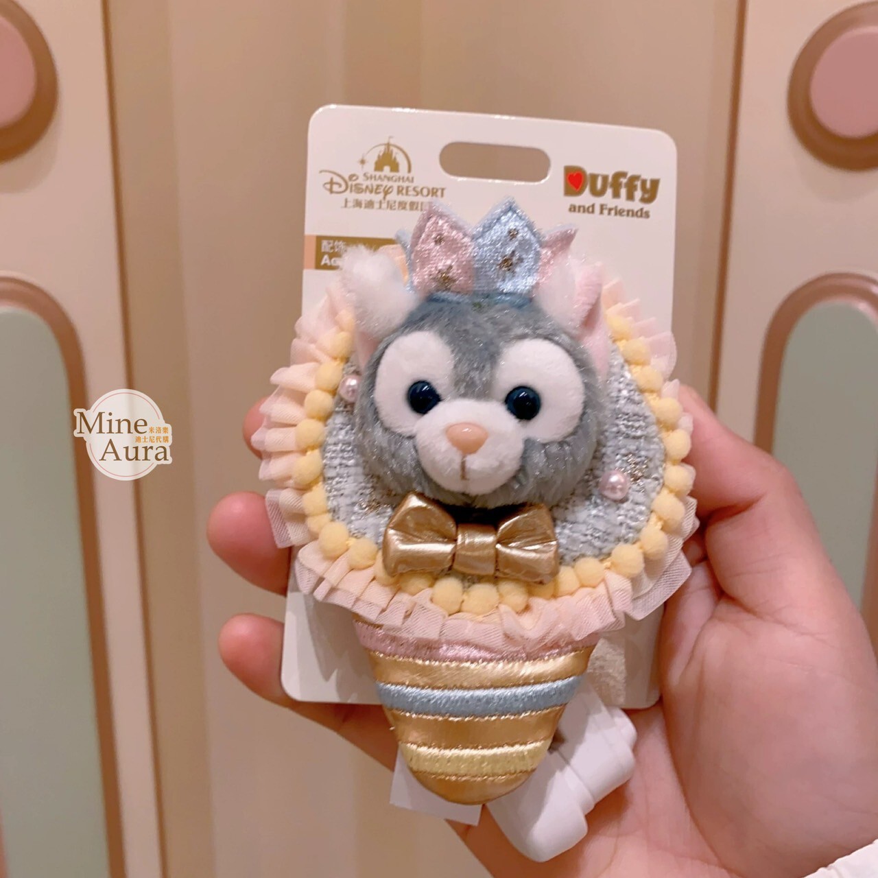 夢幻慶典系列 傑拉托尼 畫家貓 Gelatoni 胸花配飾 髮夾 髮飾 -上海迪士尼樂園