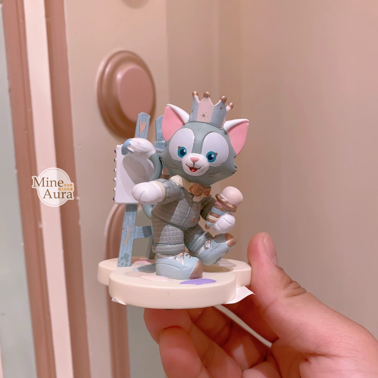 夢幻慶典系列 傑拉托尼 畫家貓 Gelatoni 造型 相片夾 擺飾品 -上海迪士尼樂園