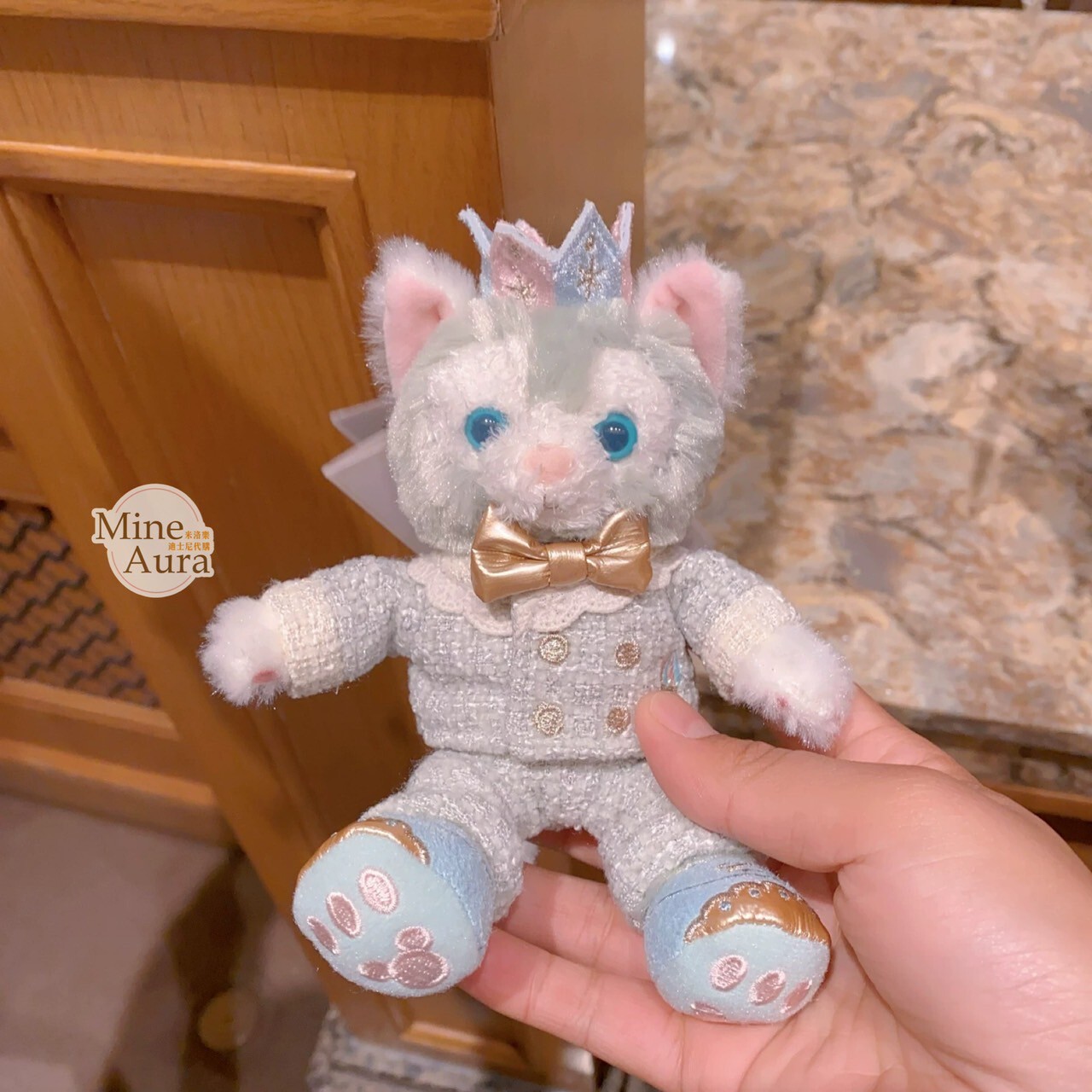 夢幻慶典系列 傑拉托尼 畫家貓 Gelatoni 磁鐵 坐肩 絨毛 娃娃 公仔 -上海迪士尼樂園