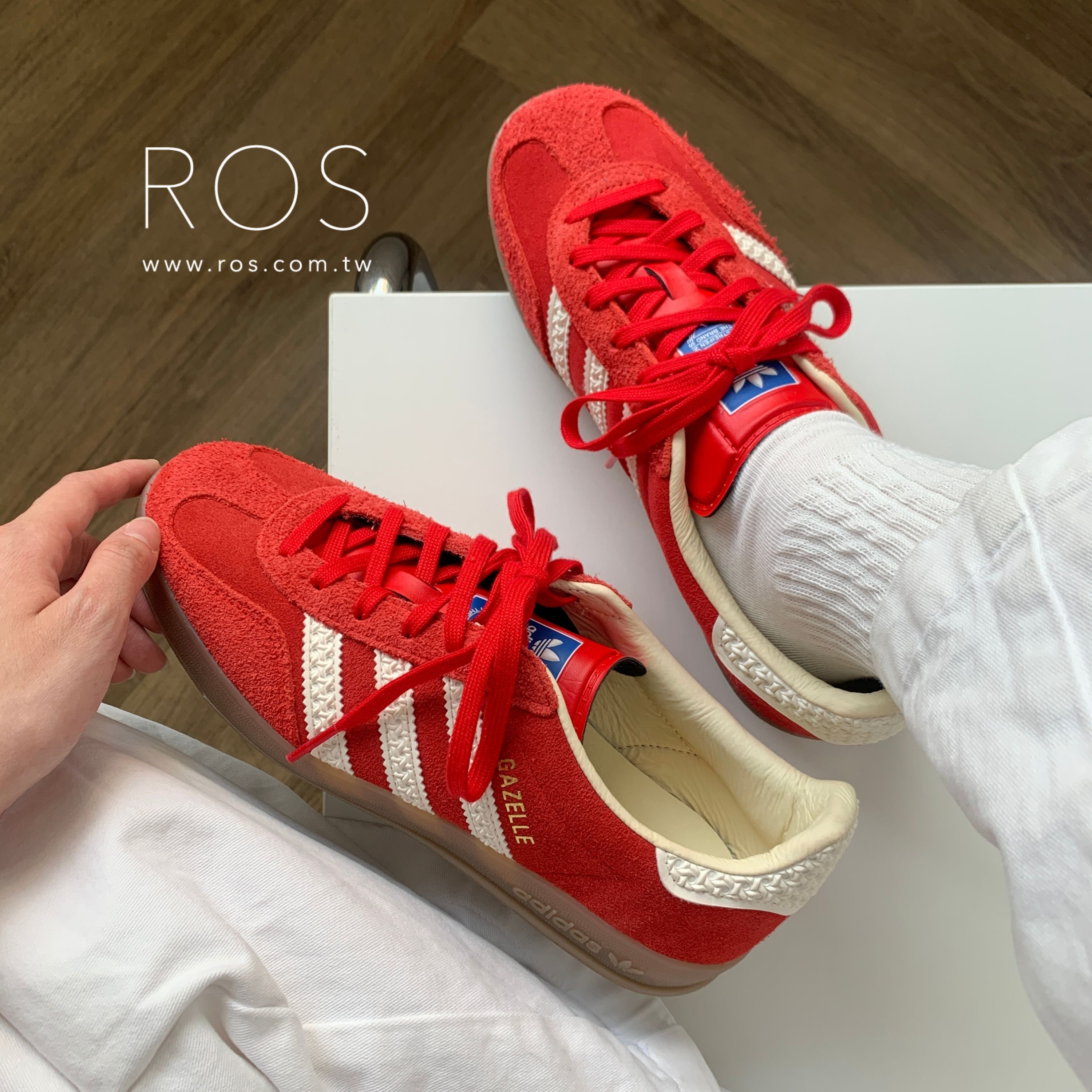 Adidas Gazelle Indoor 雕花紅