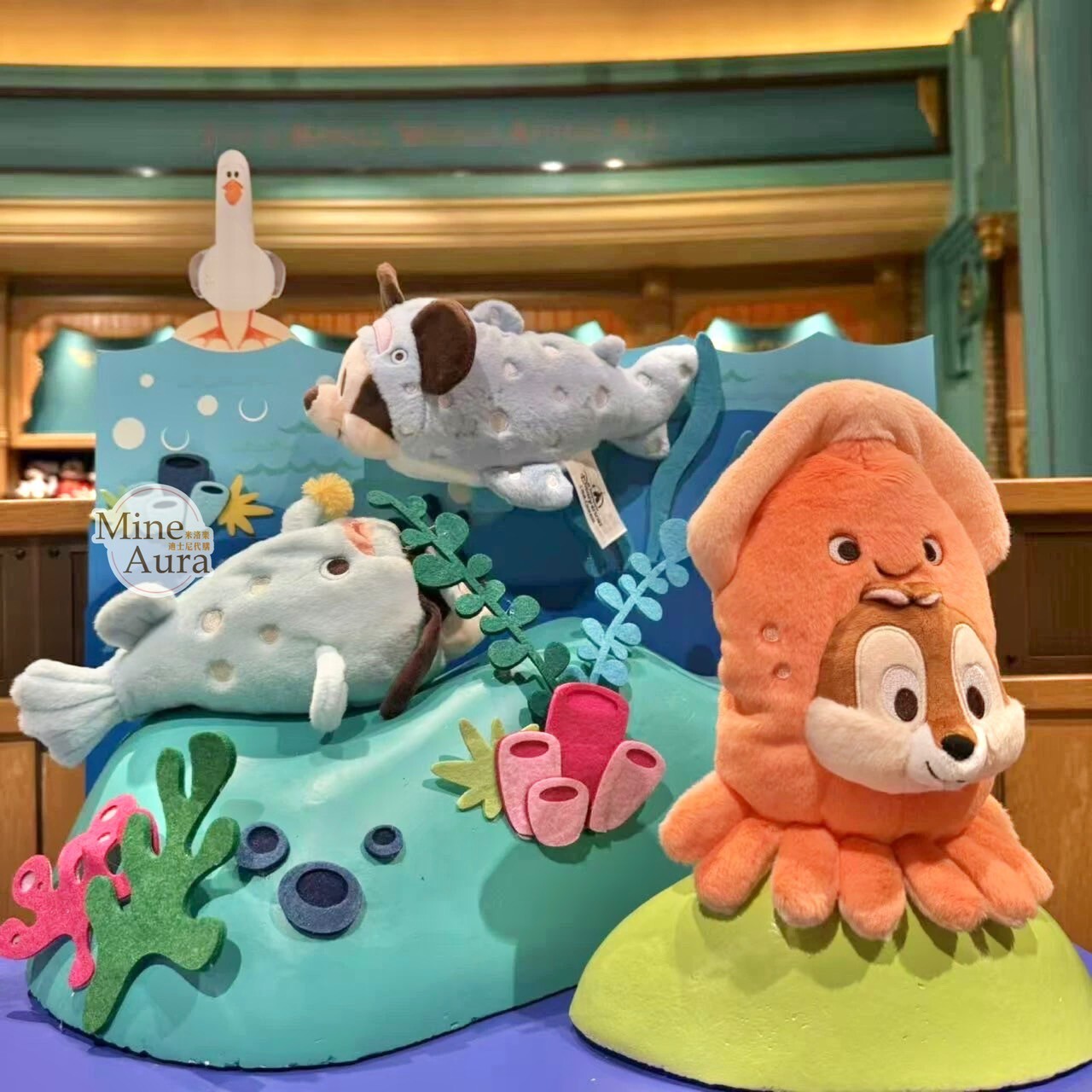 米奇和朋友們 海底小夥伴系列 電動搖搖 絨毛 玩具 娃娃 玩偶 -上海迪士尼樂園