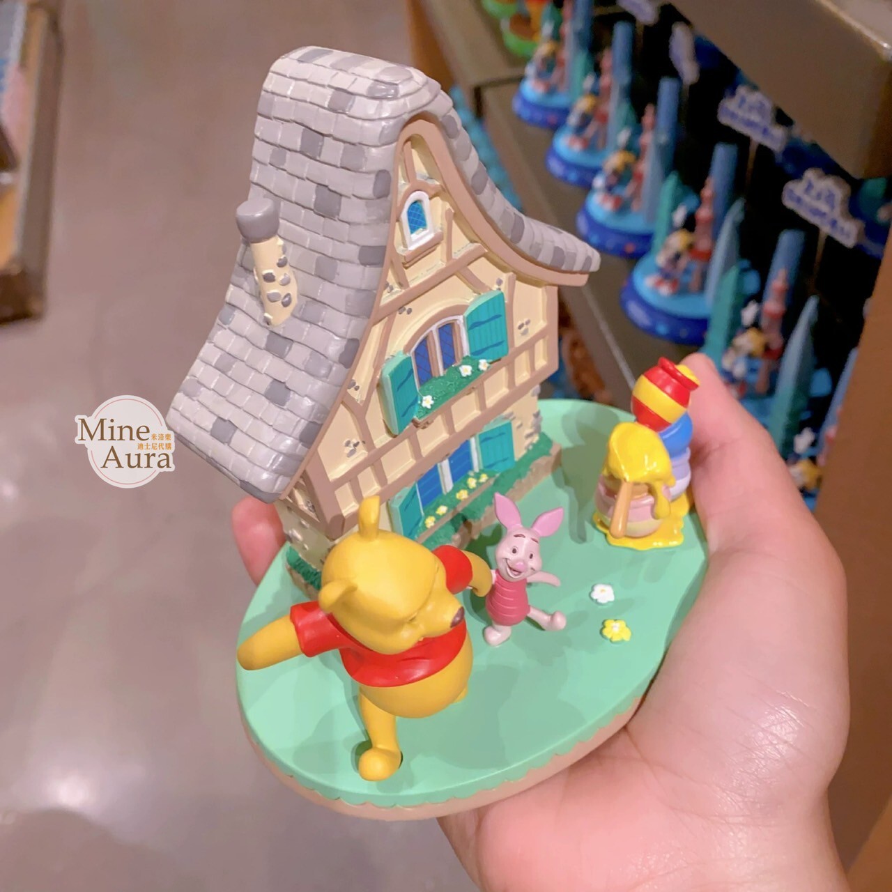 小熊維尼 Winnie the Pooh 小豬 皮傑 piglet 房屋造型 相片夾 擺飾品 -上海迪士尼樂園