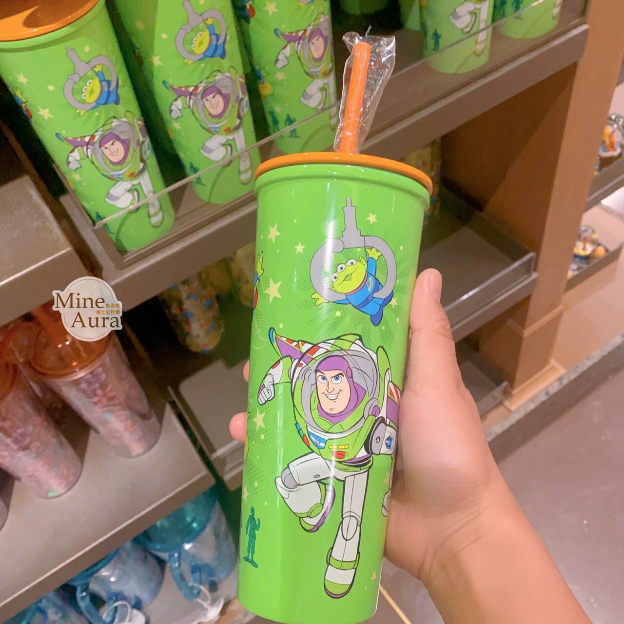 玩具總動員 Toy Story 圖案 吸管 水杯 飲料杯 -上海迪士尼樂園