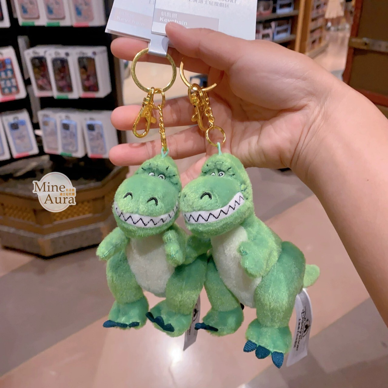 抱抱龍 Rex 絨毛鑰匙圈 吊飾 玩具總動員 Toy Story -上海迪士尼樂園