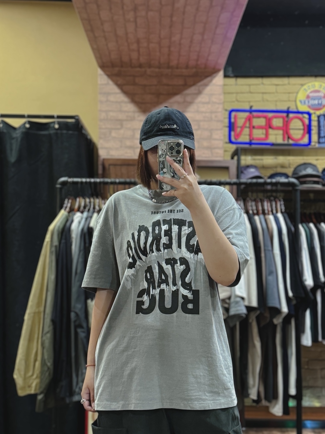 卡通幽靈字體短TEE