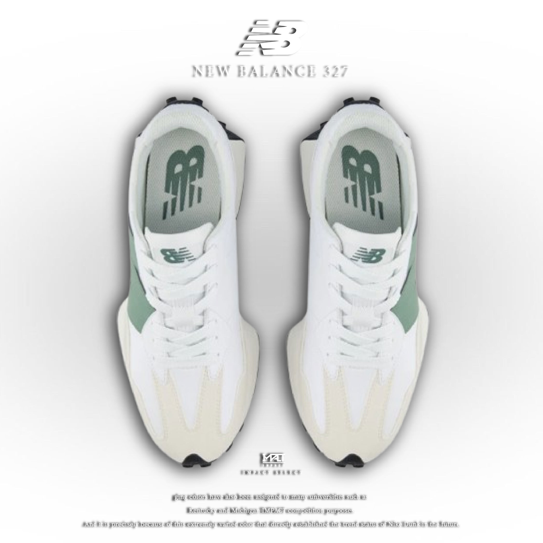 New Balance 327 NB 男女同款 麂皮 D楦 森林綠 U327SKC