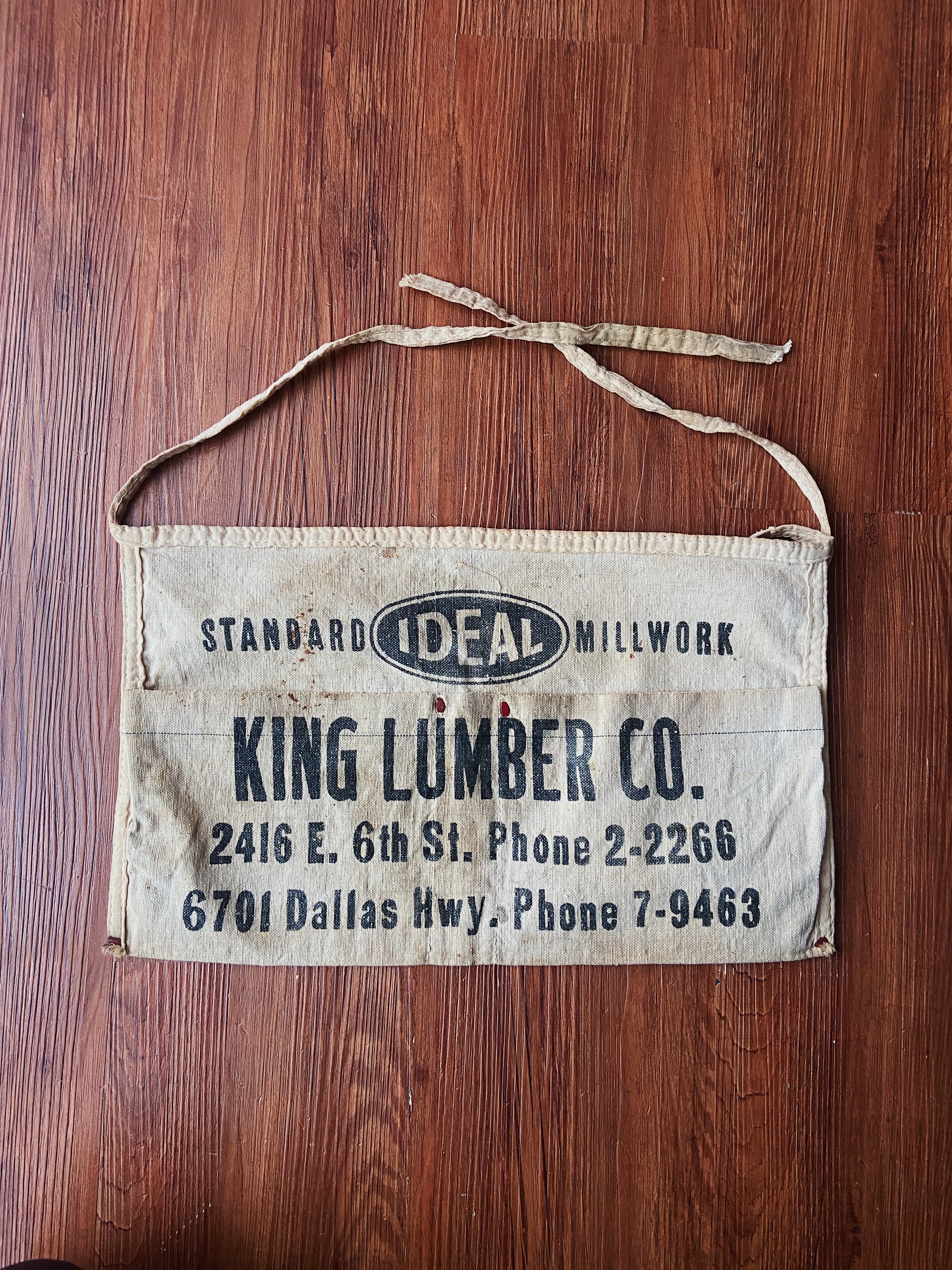 50s Work Canvas Apron “King Lumber” / 50 年代美國企業工作圍裙背袋
