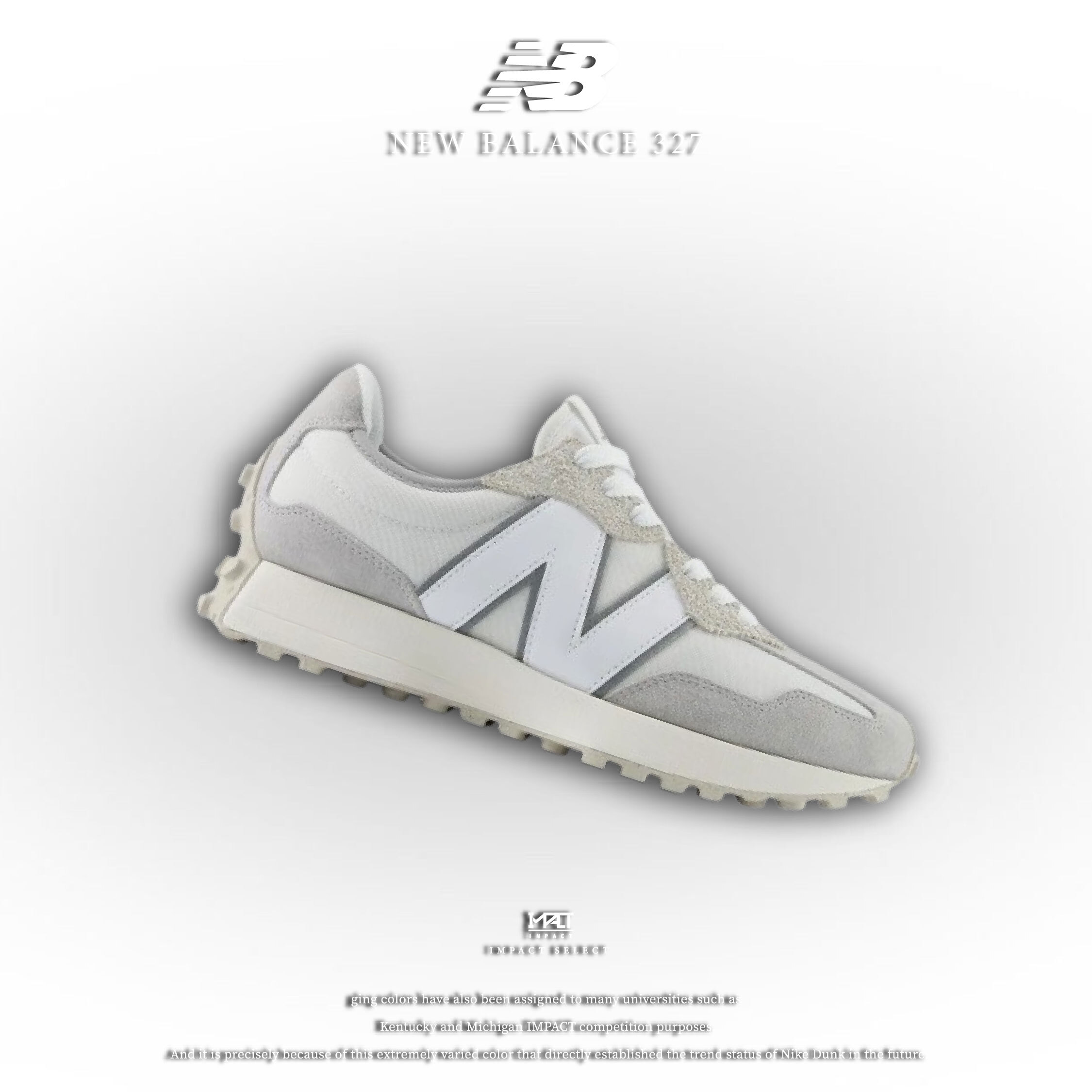 New Balance 327 NB 男女同款 麂皮 D楦 米白 灰色 U327GPA