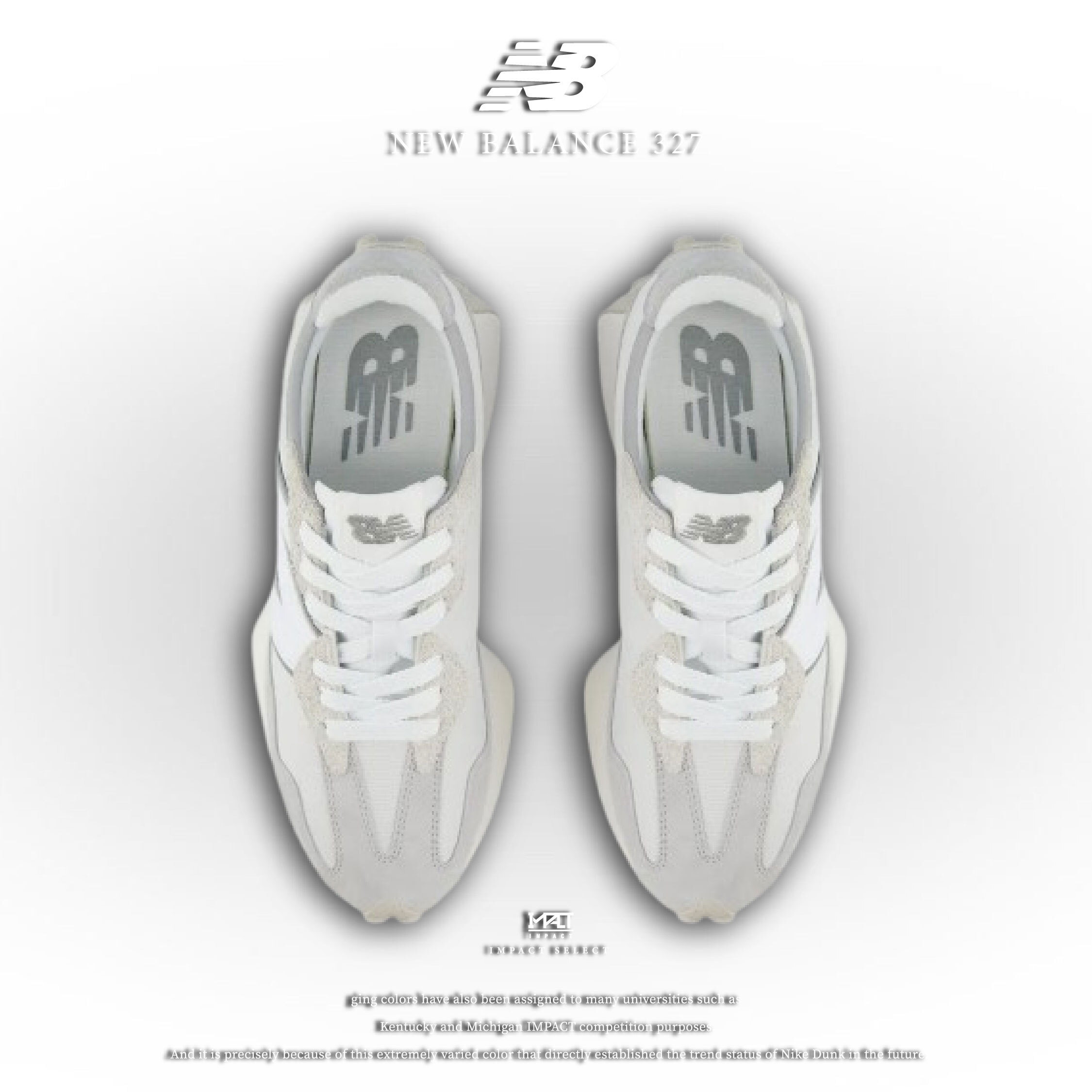 New Balance 327 NB 男女同款 麂皮 D楦 米白 灰色 U327GPA