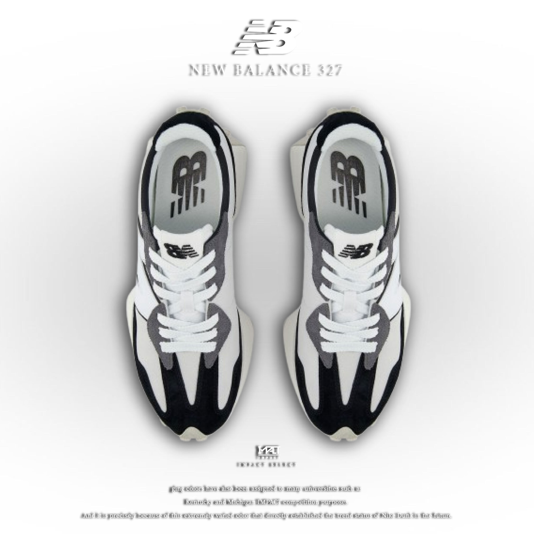 New Balance 327 NB 男女同款 麂皮 D楦 黑灰色 U327GPD