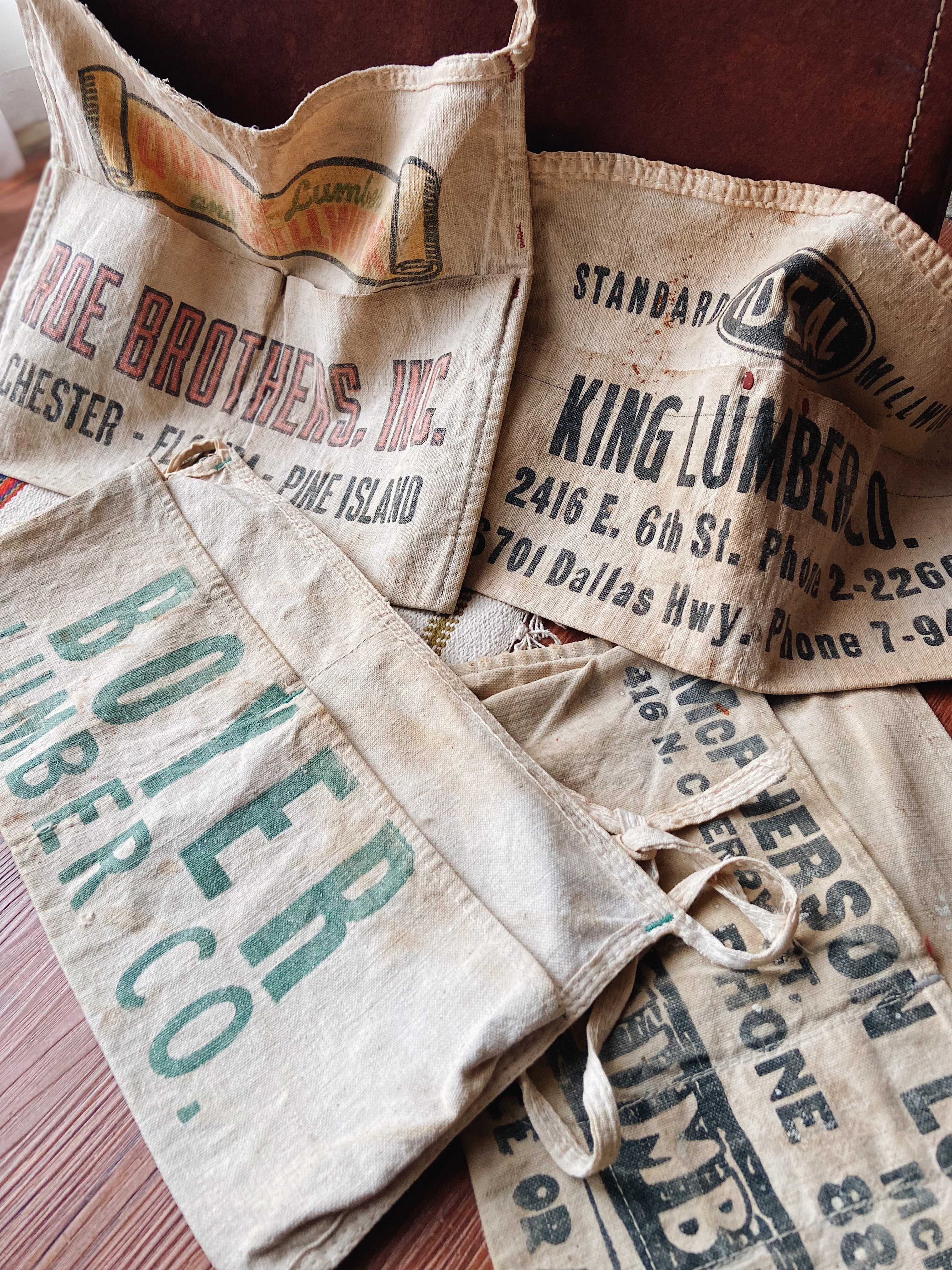 50s Work Canvas Apron  / 50 年代美國企業工作圍裙背袋