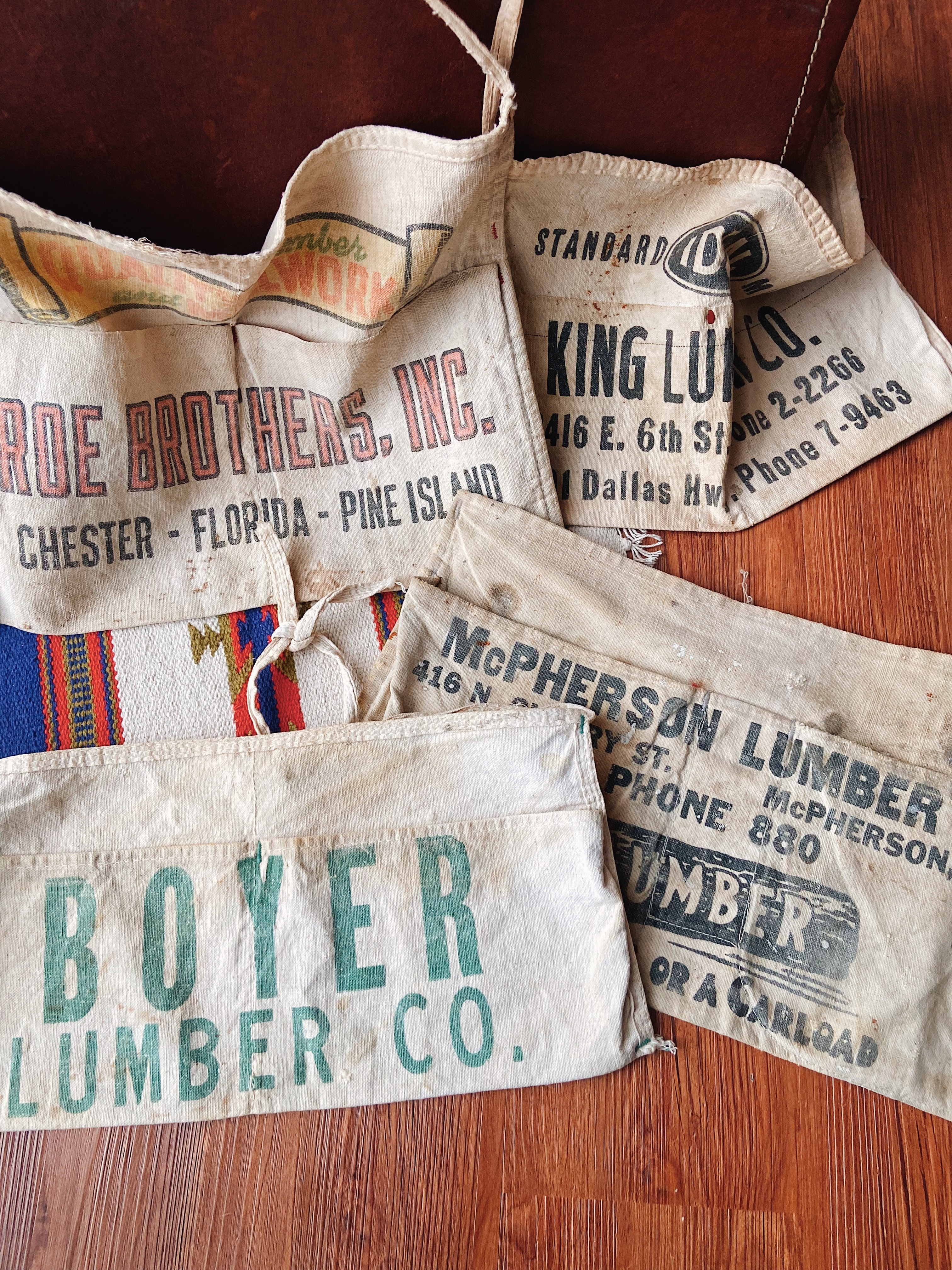 50s Work Canvas Apron  / 50 年代美國企業工作圍裙背袋