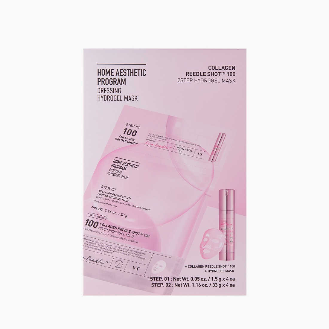 VT Collagen Reedle Shot 100 2STEP Hydrogel Mask [4PCS/BOX]