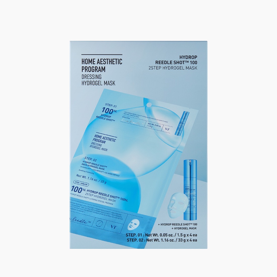 VT Hydrop Reedle Shot 100 2STEP Hydrogel Mask [4PCS/BOX]