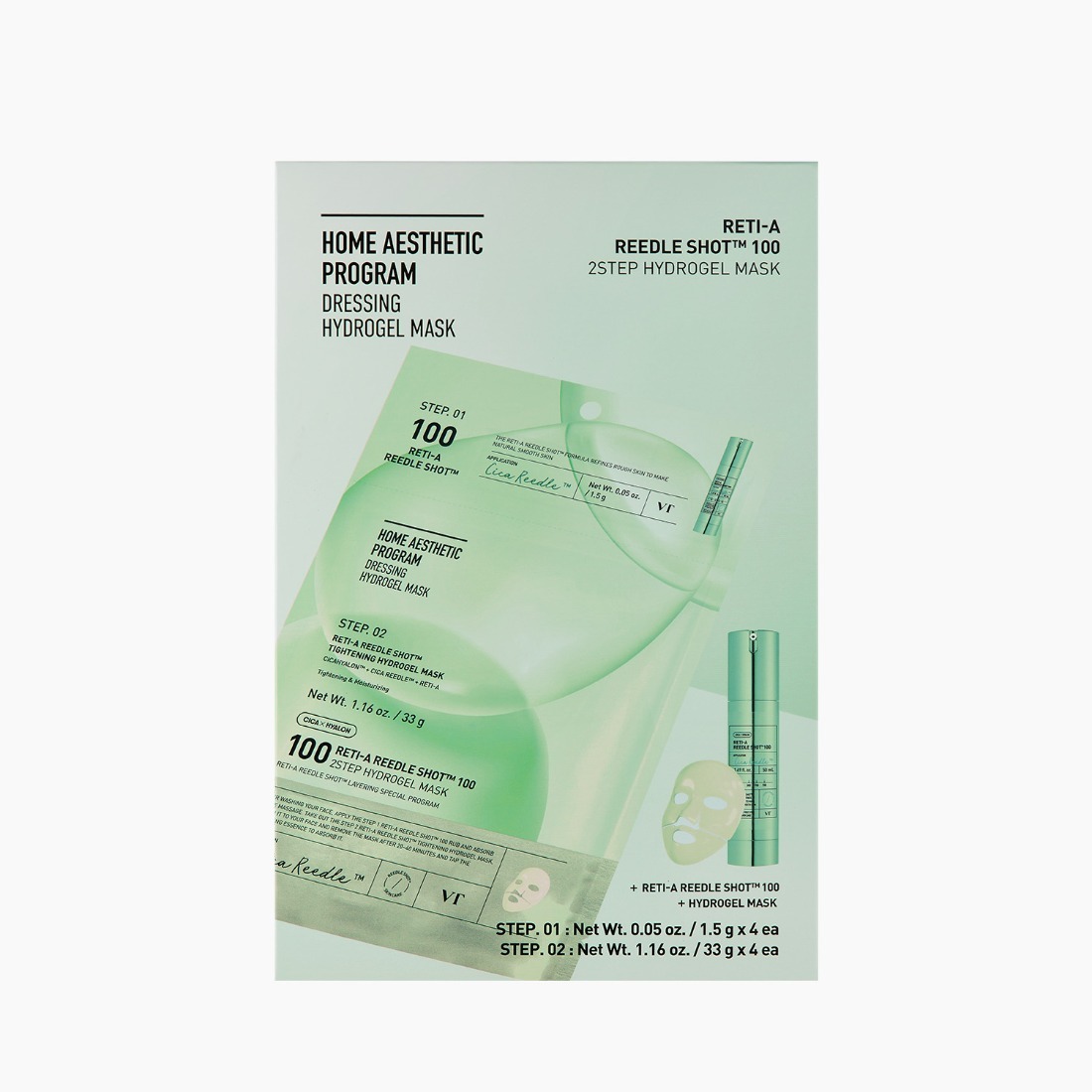 VT RETI-A Reedle Shot 100 2STEP Hydrogel Mask [4PCS/BOX]