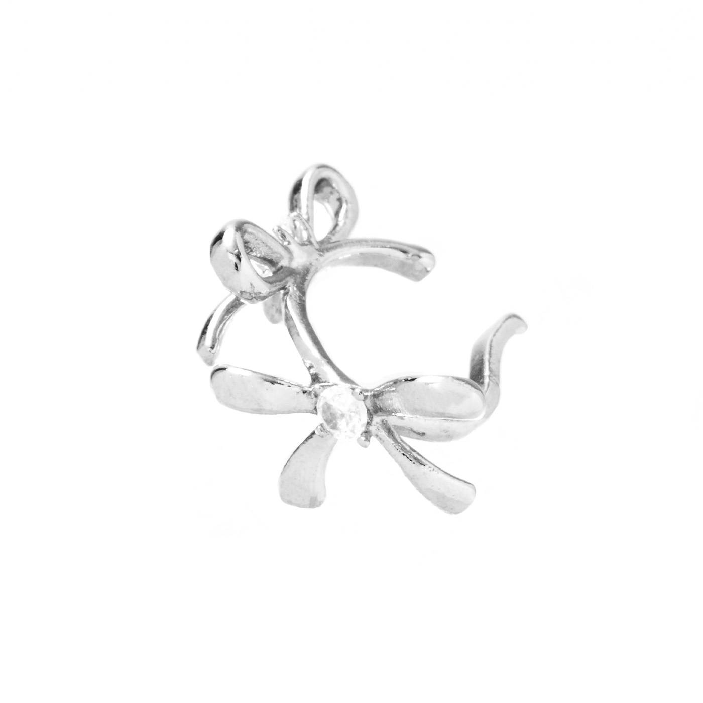 平價飾品,韓國,鋯石,蝴蝶結,耳扣