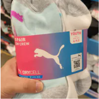 [S] CW YOUTH LIGHT COLOR PUMA YOUTH KIDS LOW CREW/CUT SOCK 10 PAIR SOCKS, SZZ611 (SZZ611)