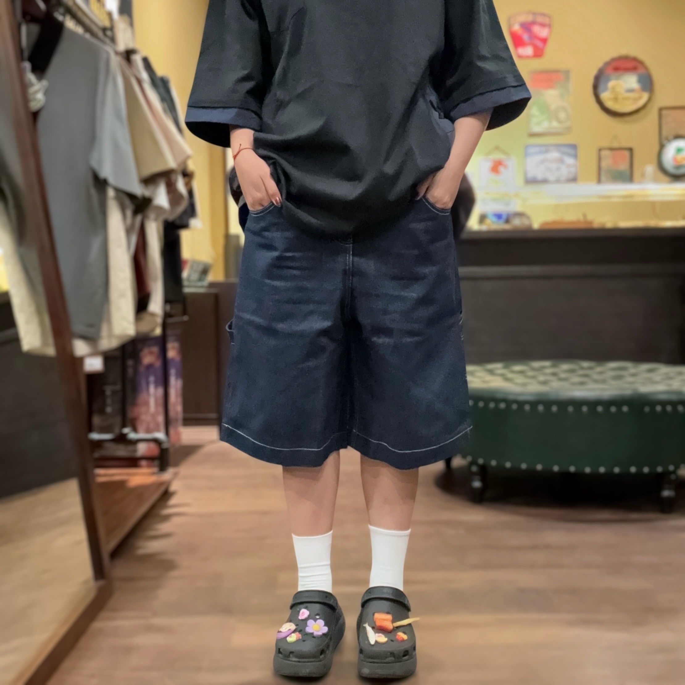 西海岸原色七分牛仔褲