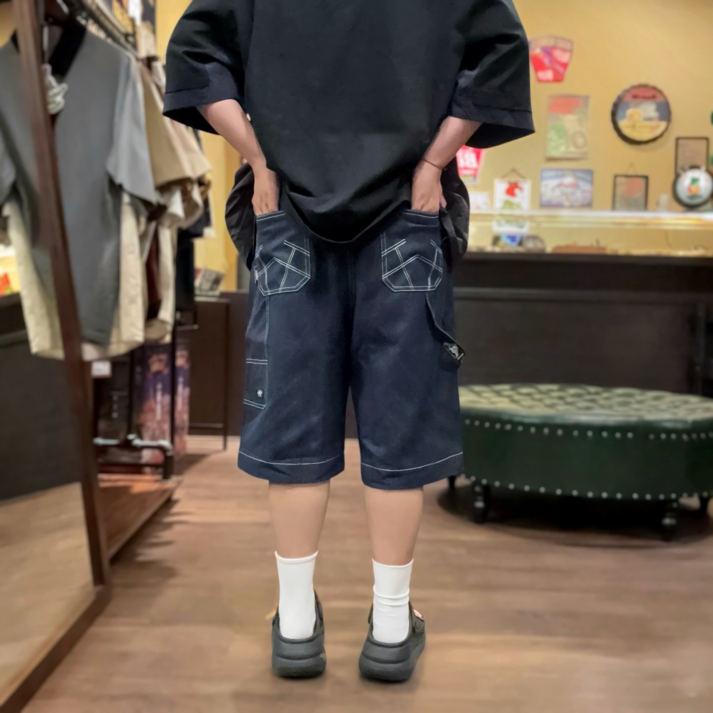 西海岸原色七分牛仔褲