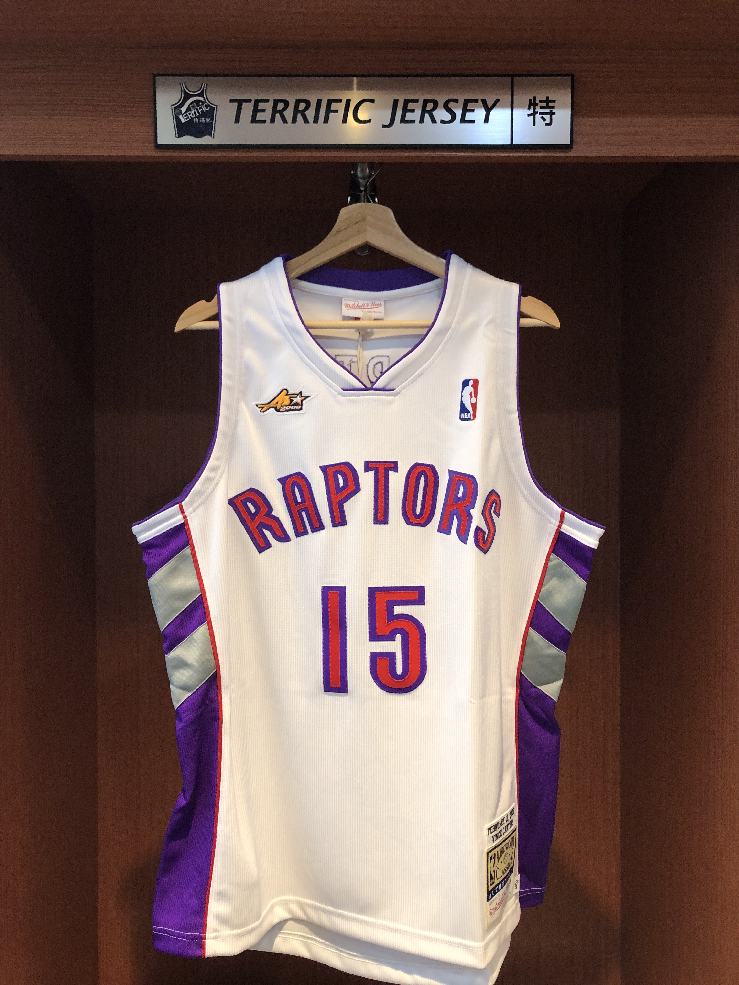 NBA球衣 Vince Carter 多倫多暴龍 2000 明星賽 白 緞面 M&N Authentic 球員版 電繡 全新