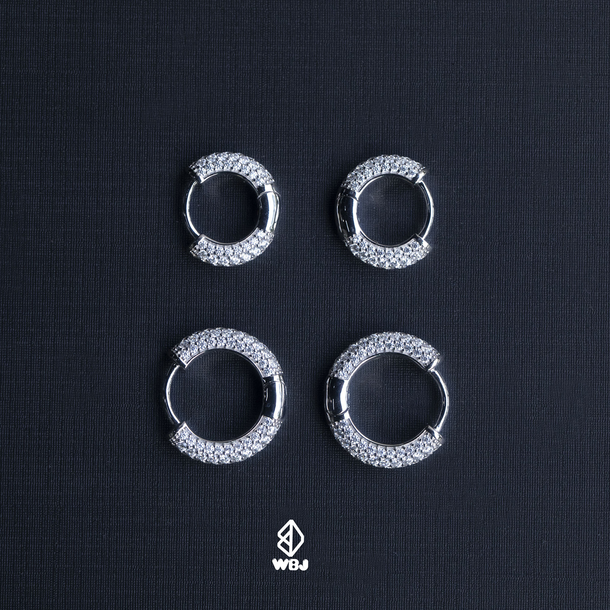 Moissanite silver｜永恆滿圈耳環 Ｍ/L