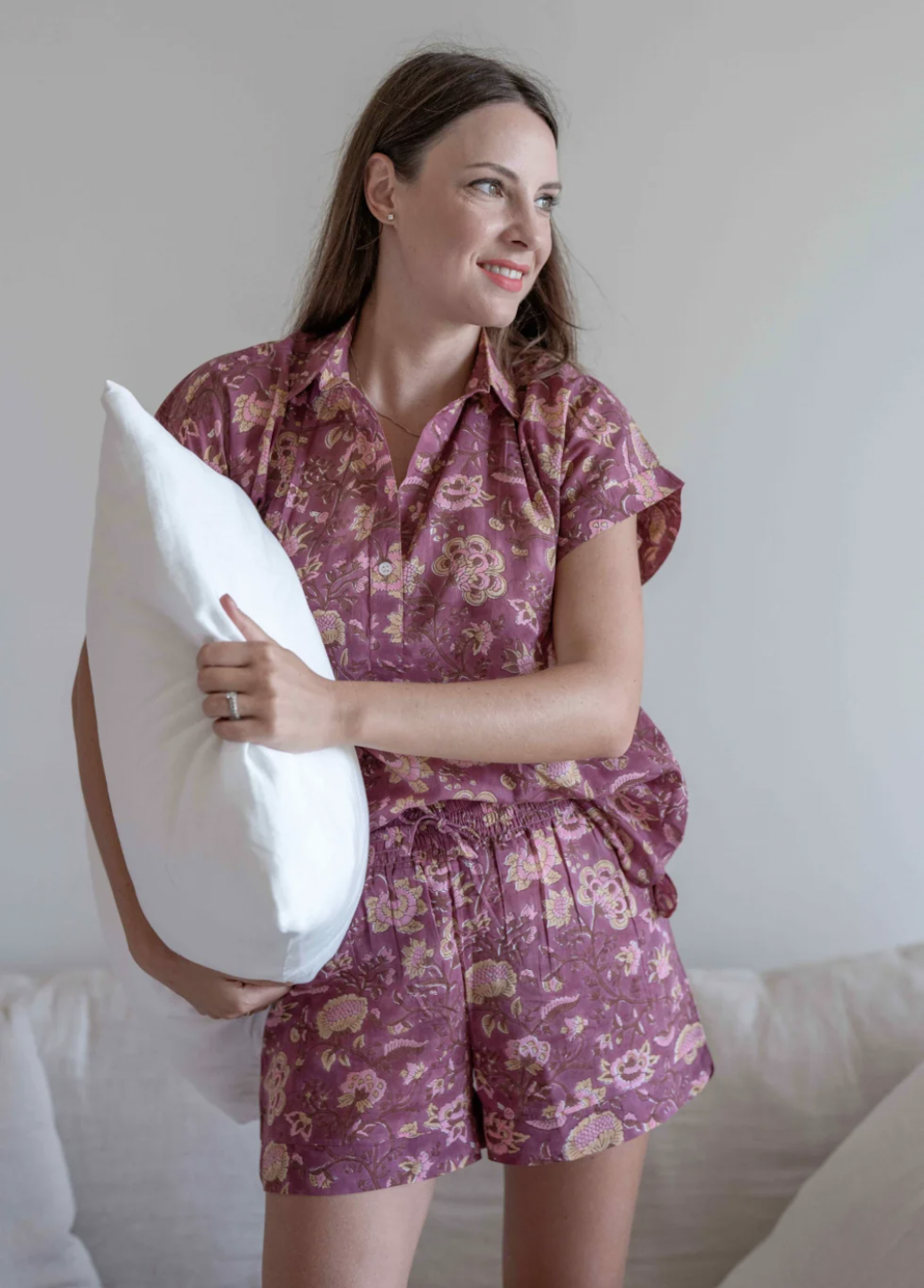 安納雅黑醋栗莓紫｜短袖睡衣套裝