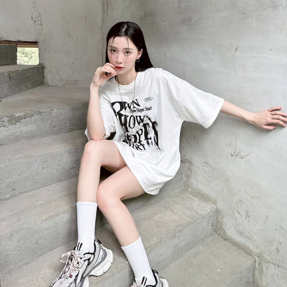 How Hopes Start 墨水暈染 印花短T
