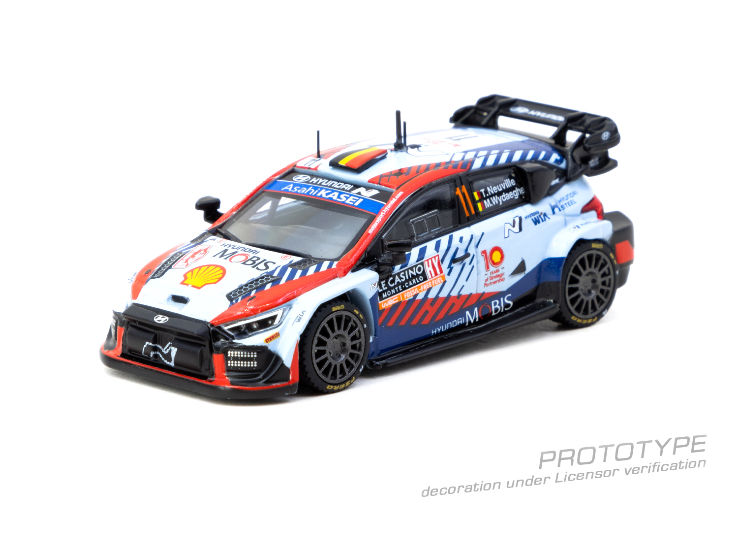 Tarmac Works Hyundai i20 N Rally1 Hybrid Rallye Monte-Carlo 2024 Winner Thierry Neuville / Martijn Wydaeghe