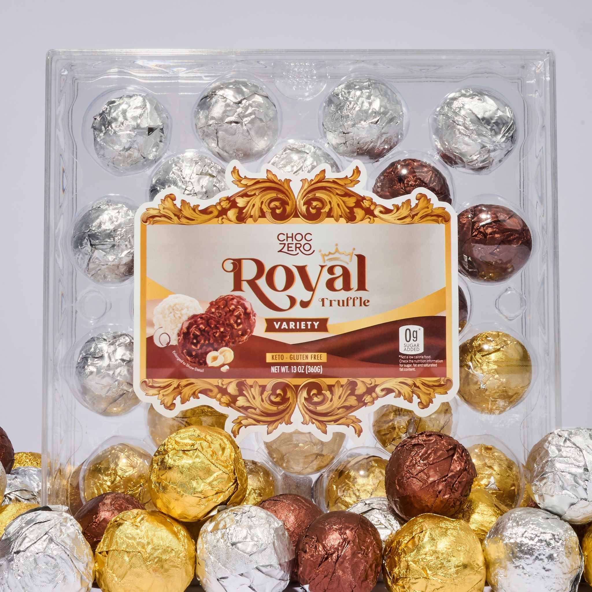 Choczero 榛子夾心3色MIX朱古力球節日版 360g (24粒)