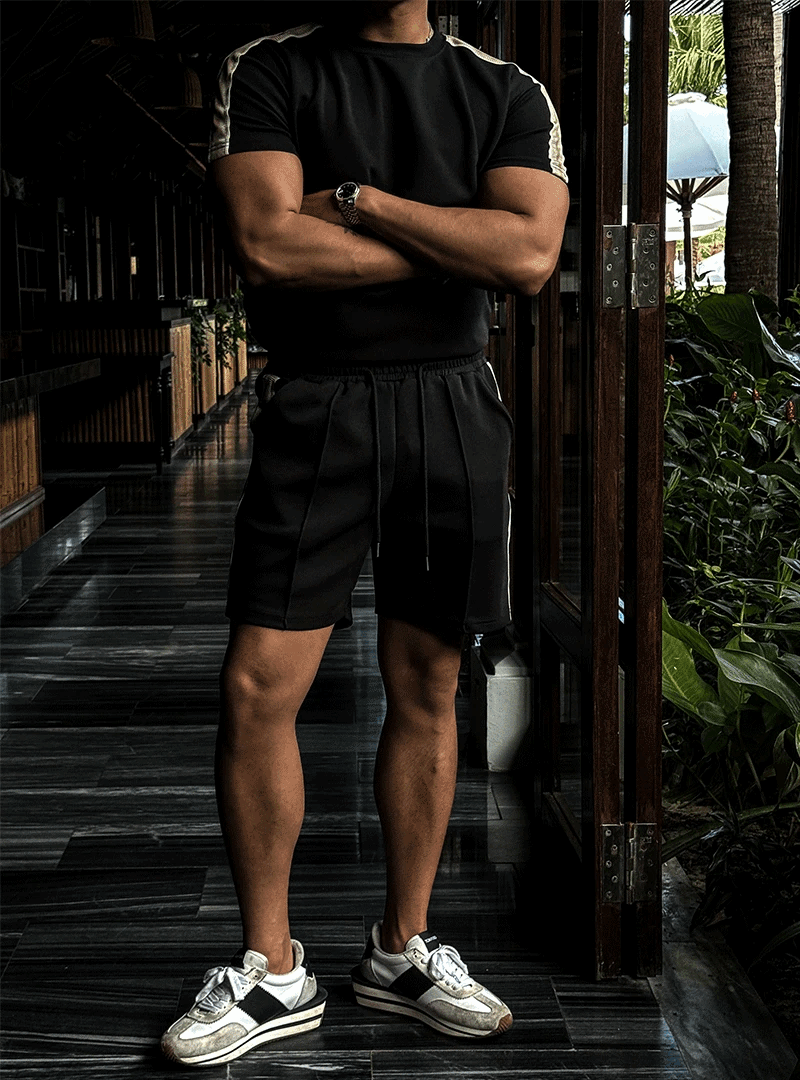 Miel Summer 條紋運動短褲