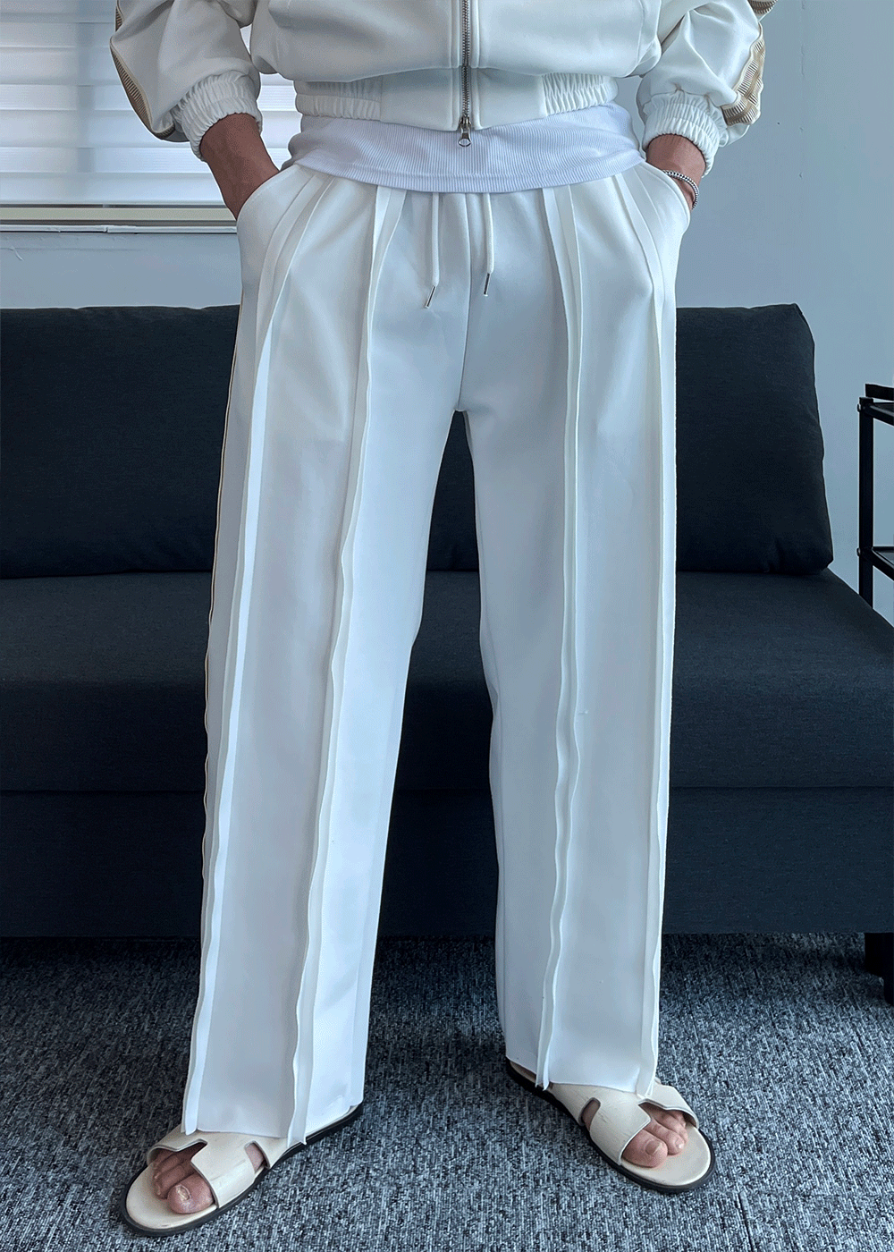 Miel Summer 條紋運動休閒褲