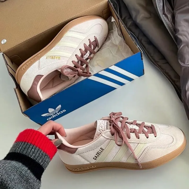 ADIDAS GAZELLE INDOOR 蜜桃烏龍 絲絨粉