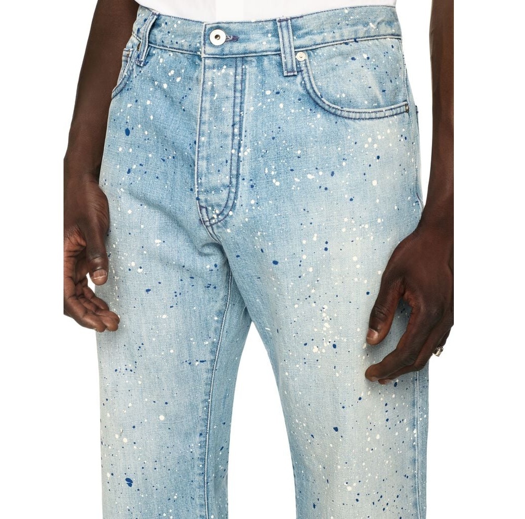 OFF-WHITE PAINT RALAXED JEANS NAVY BLUE MULTICOL - PRE ORDER ITEM (預訂中)