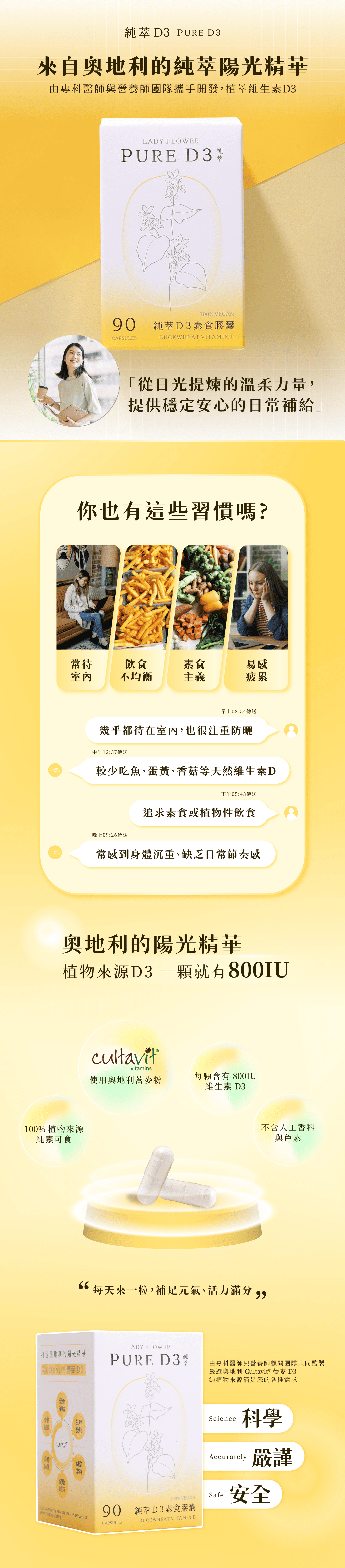 日照不足、身體沉重？純素蕎麥D3每日一顆補足