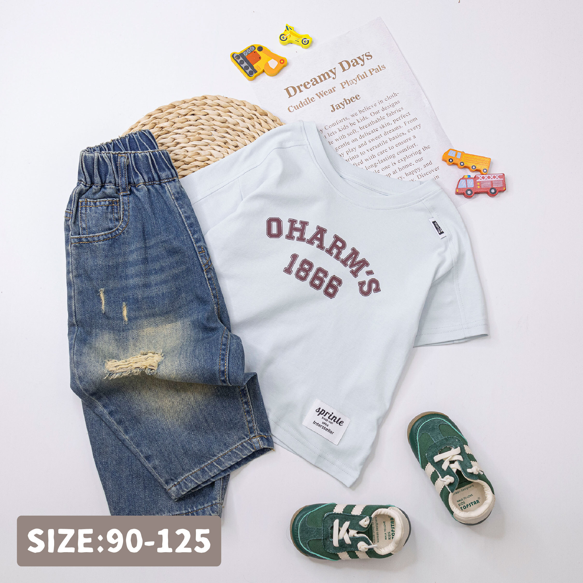 經典美式1866字母印花上衣 (H50675)