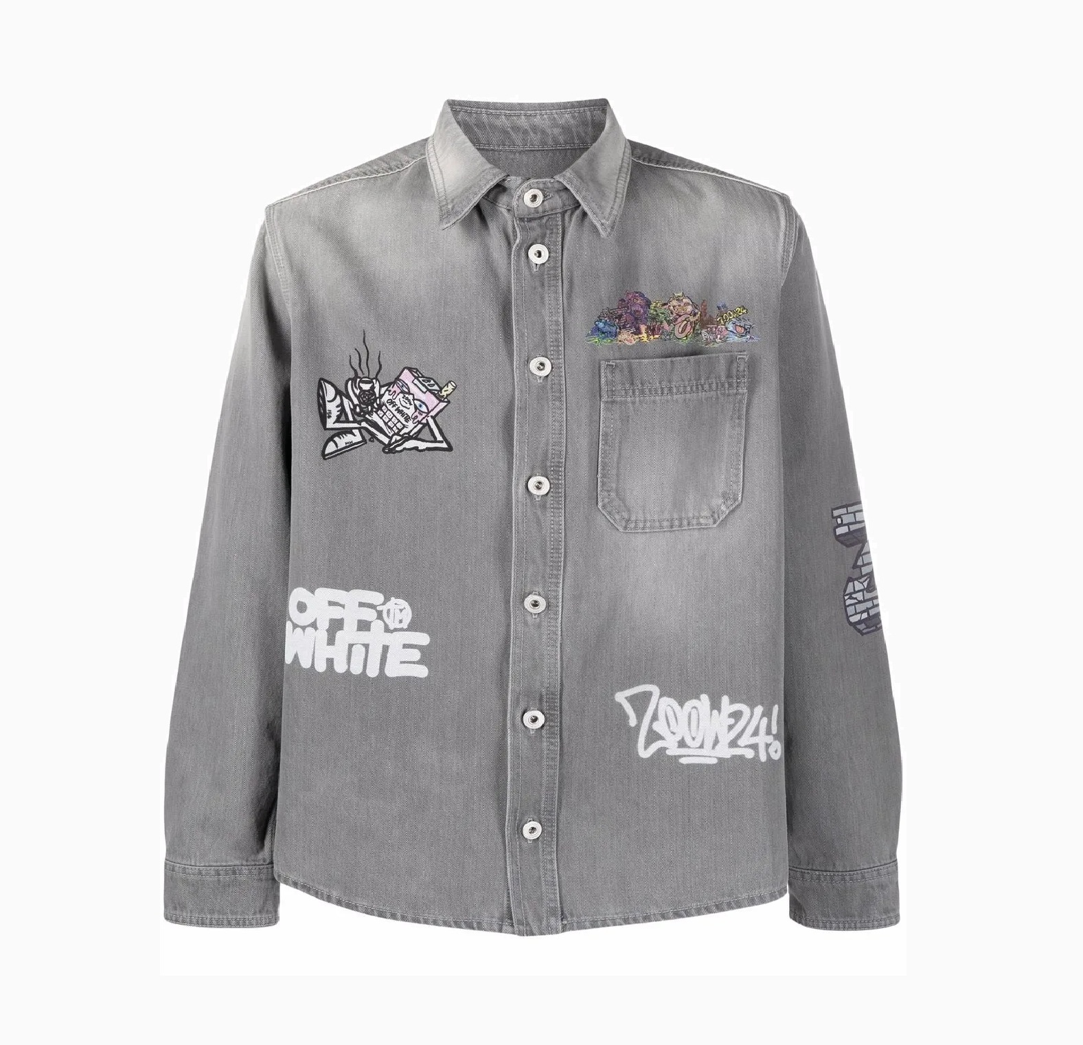 OFF-WHITE x GRAFFITI MILANO BY LEONARDO TOTINO DENIM SHIRT L/S - PRE ORDER ITEM (預訂中)