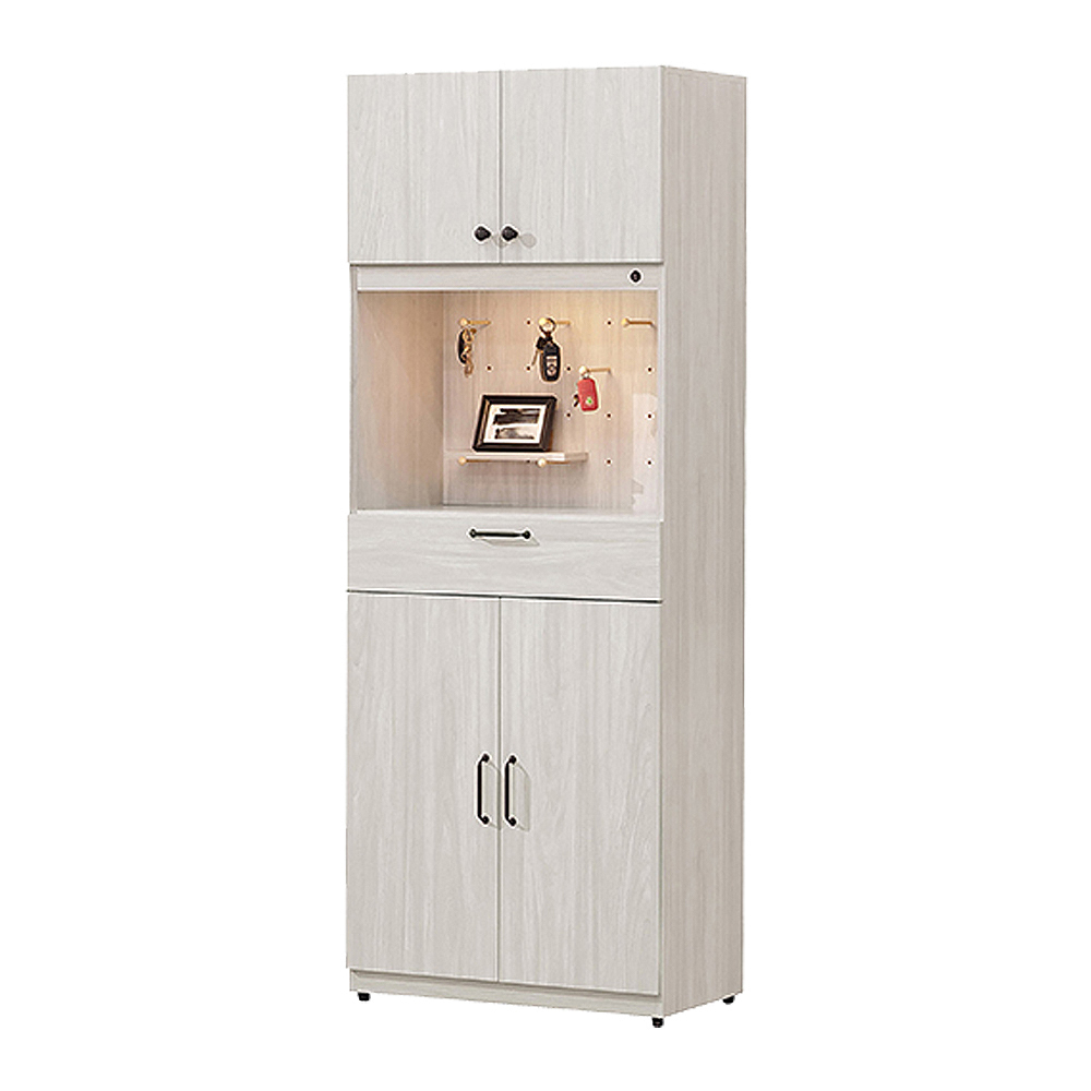 莉琪2.5尺四門單抽中開放格高鞋櫃/玄關收納置物櫃